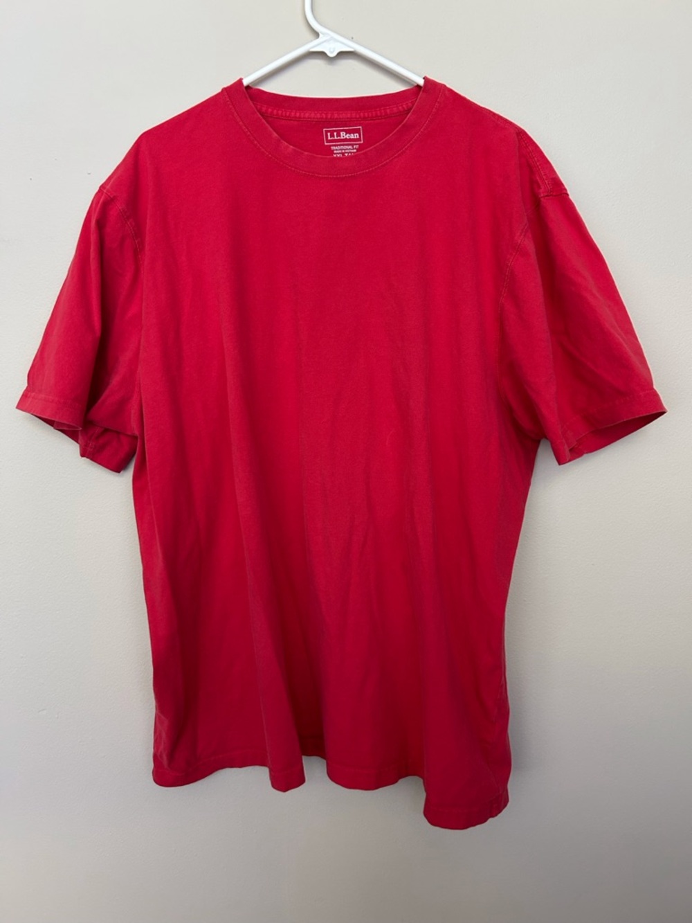 L.L. Bean Men’s Short-Sleeve Crewneck Tee in Bright Red